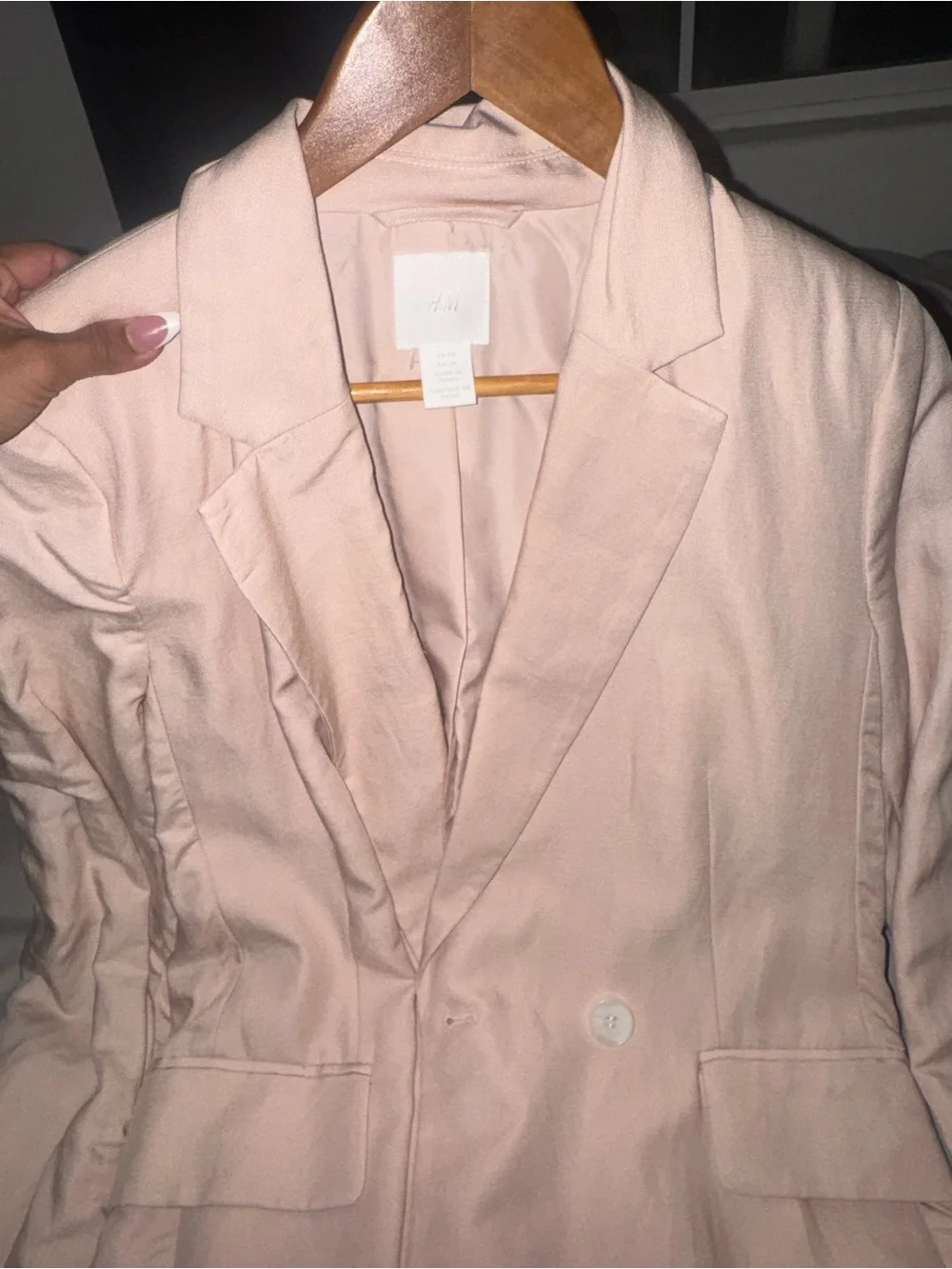 H&M Women's Light Blush Pink Blazer